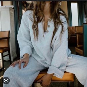 NWT Free People Hailee Sweater set RARE Ivory Heather XS